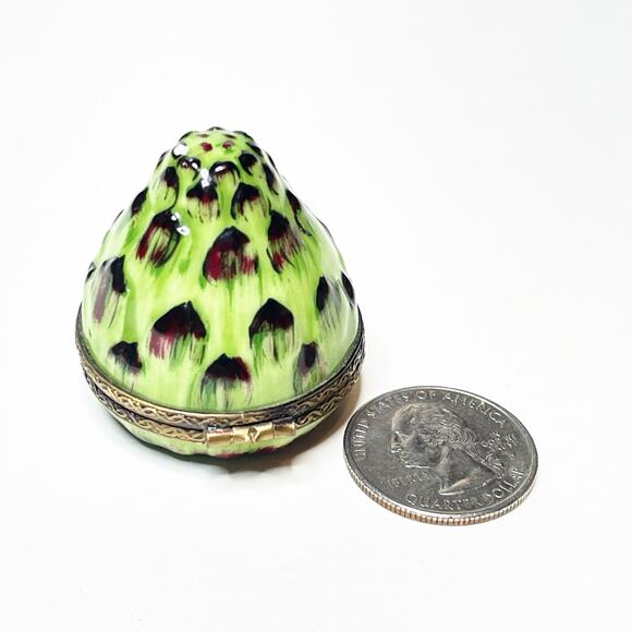 Limoges Box Artichoke Veggies Hand Painted Porcelain Trinket - Picture 2 of 4